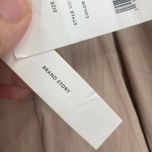 VINCE Preppy Linen Cargo Cropped Oat Beige Trouser Pant 8 NEW Capsule Beach - Picture 13 of 15